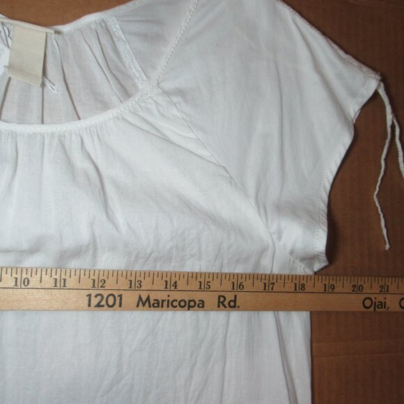 H&M Conscious Collection White Peasant Tunic Top | Size 6 - Picture 4 of 10